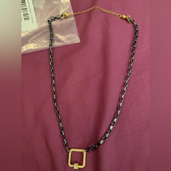 Melania clara Astrid necklace in gunmetal - Picture 3 of 8